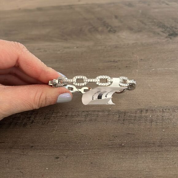 NWT Silver Rhinestone Bracelet - Picture 4 of 4